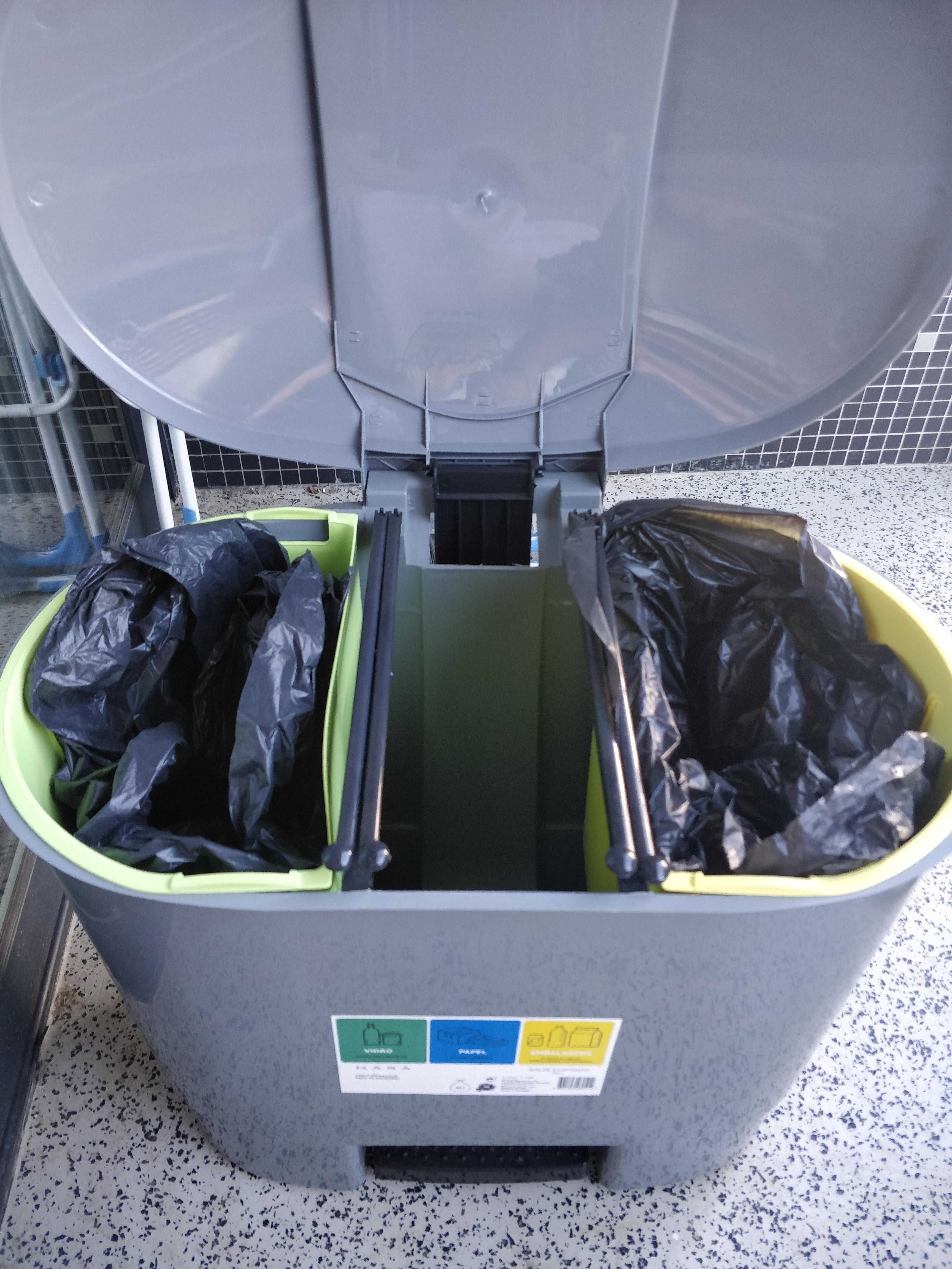 Contentor/caixote/balde reciclagem 3*12L NOVO