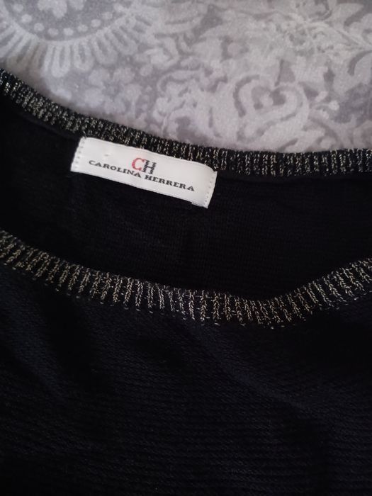 Túnica Carolina Herrera preto dourado M/L
