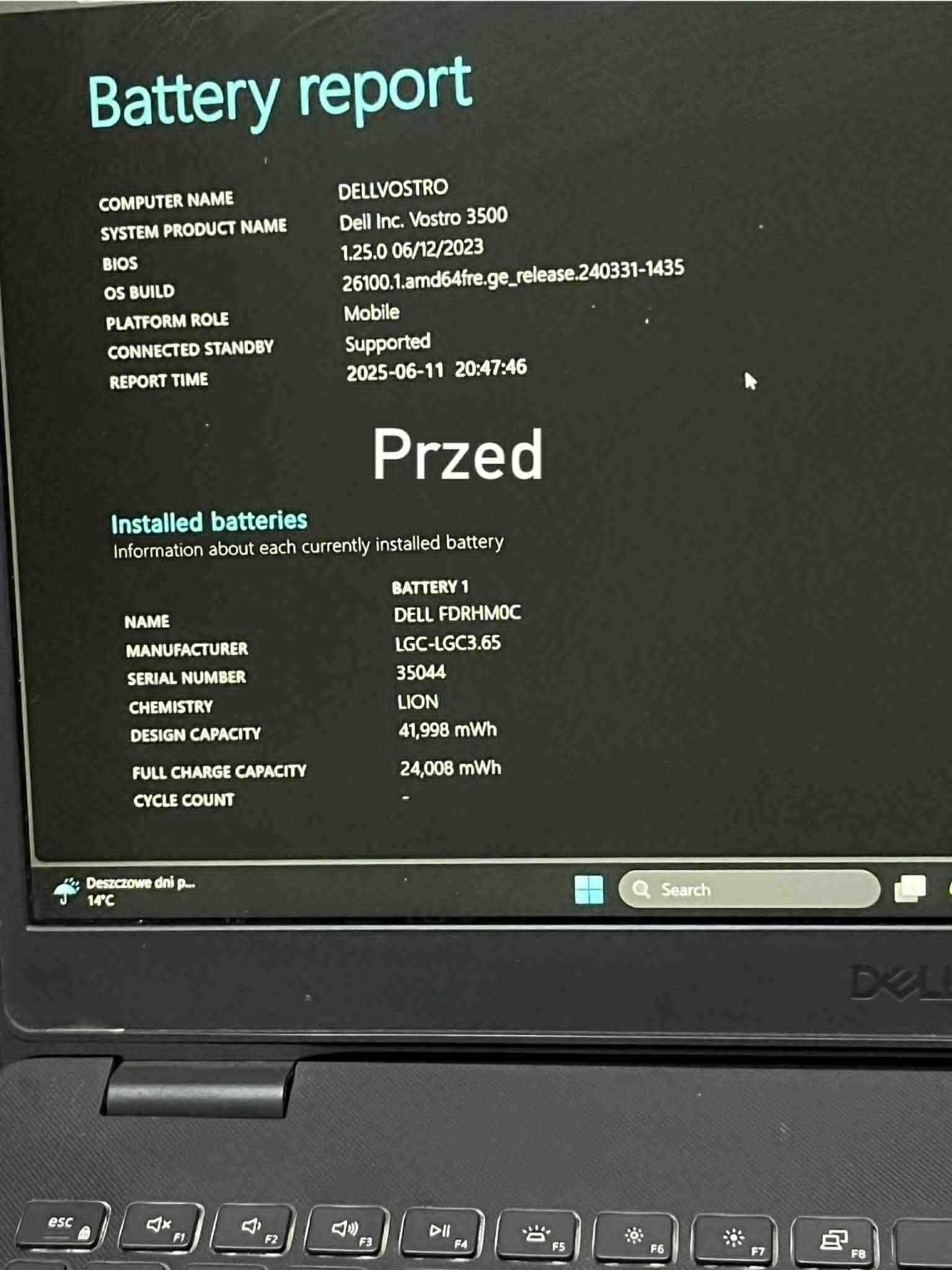 Dell Vostro 15 3500 • i5-1135G7 • 16GB RAM • SSD 256GB • NOWA bateria