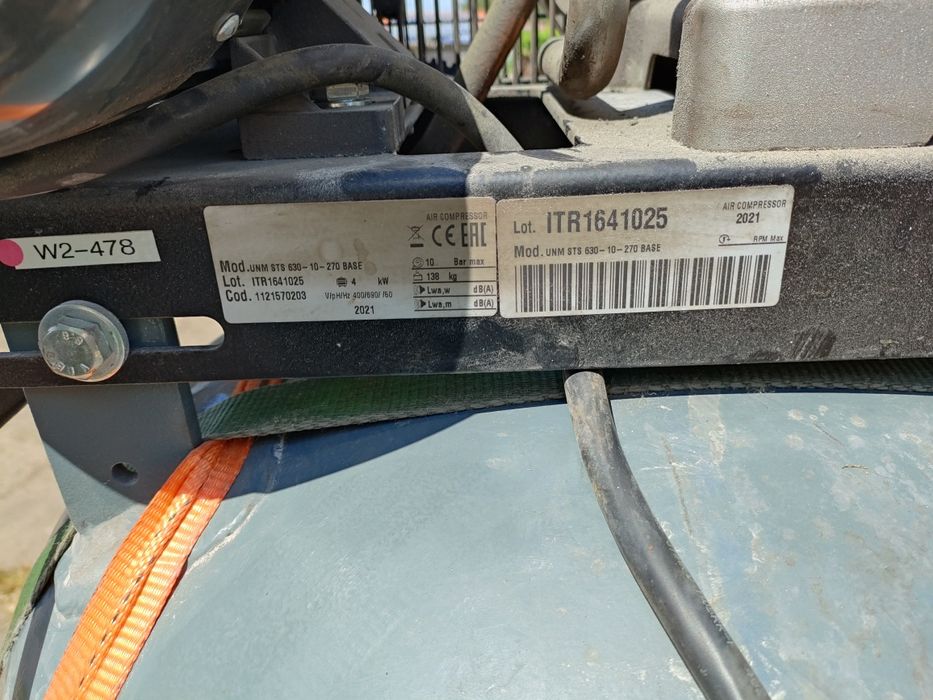 Kompresor, 270 litrów, 400 volt.