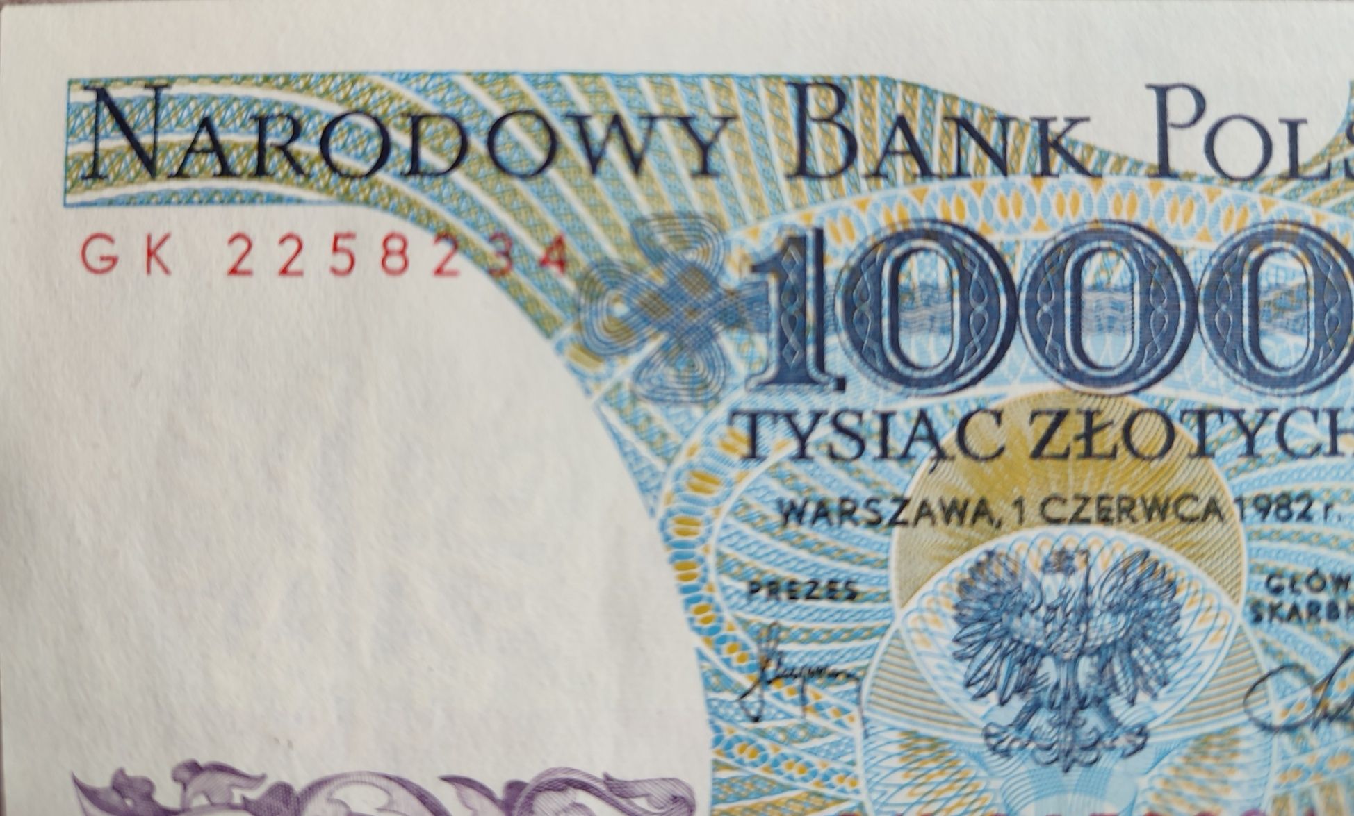 1000 złotych 1982 rok Mikołaj Kopernik seria GK