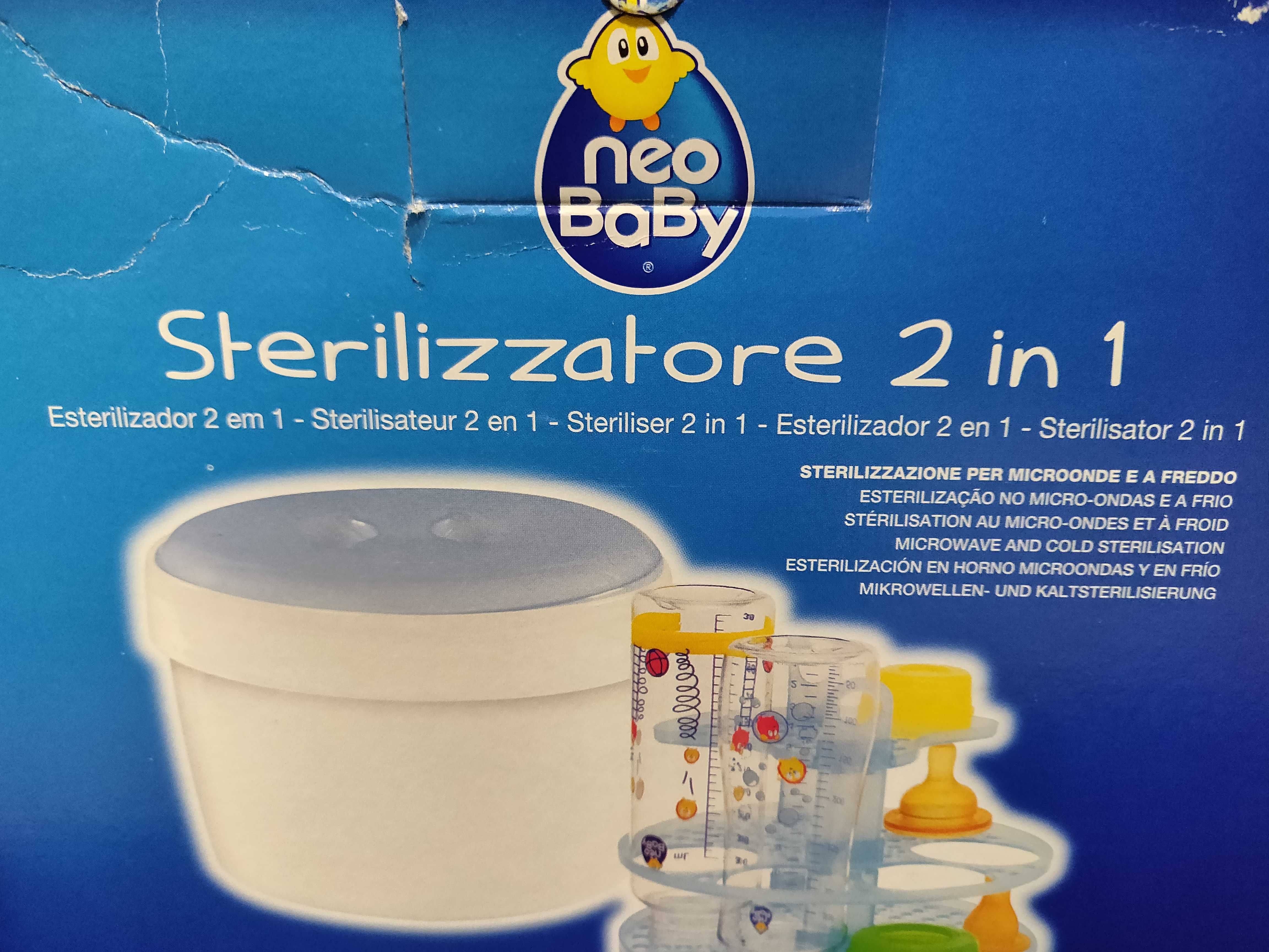 esterelizador de biberões Neo Baby 2 em 1 (microondas e a frio)