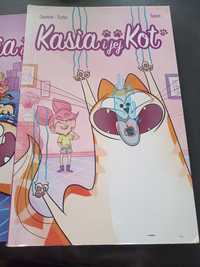 "Kasia i jej kot" komiksy ,trzy części.