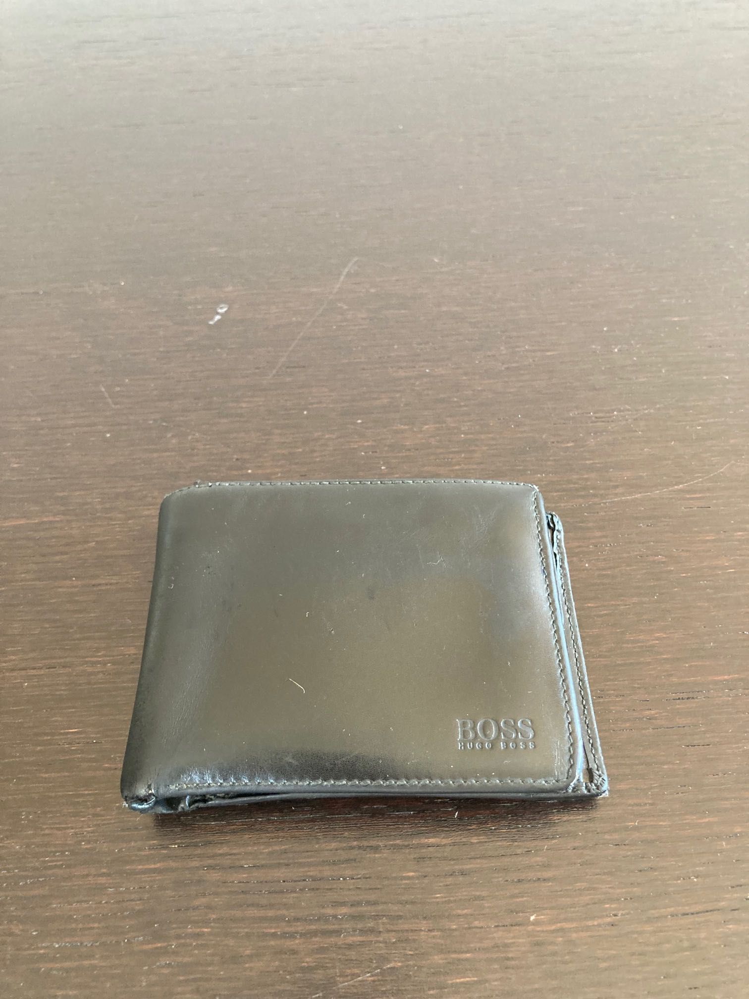Portfel skórzany Hugo Boss czarny