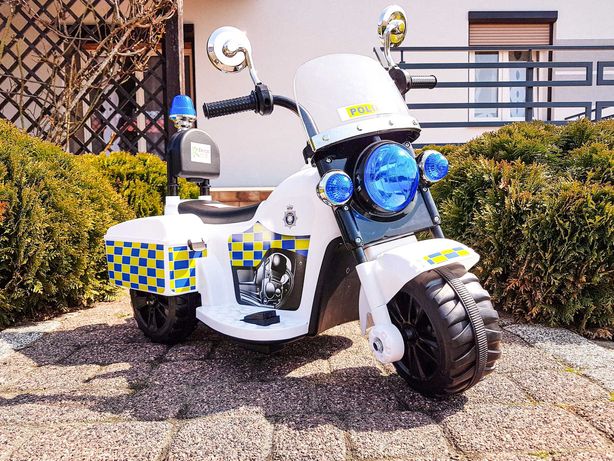 Model 2021 Motorek Policyjny +Kuferki Motorek na Akumulator Dla Dzieci