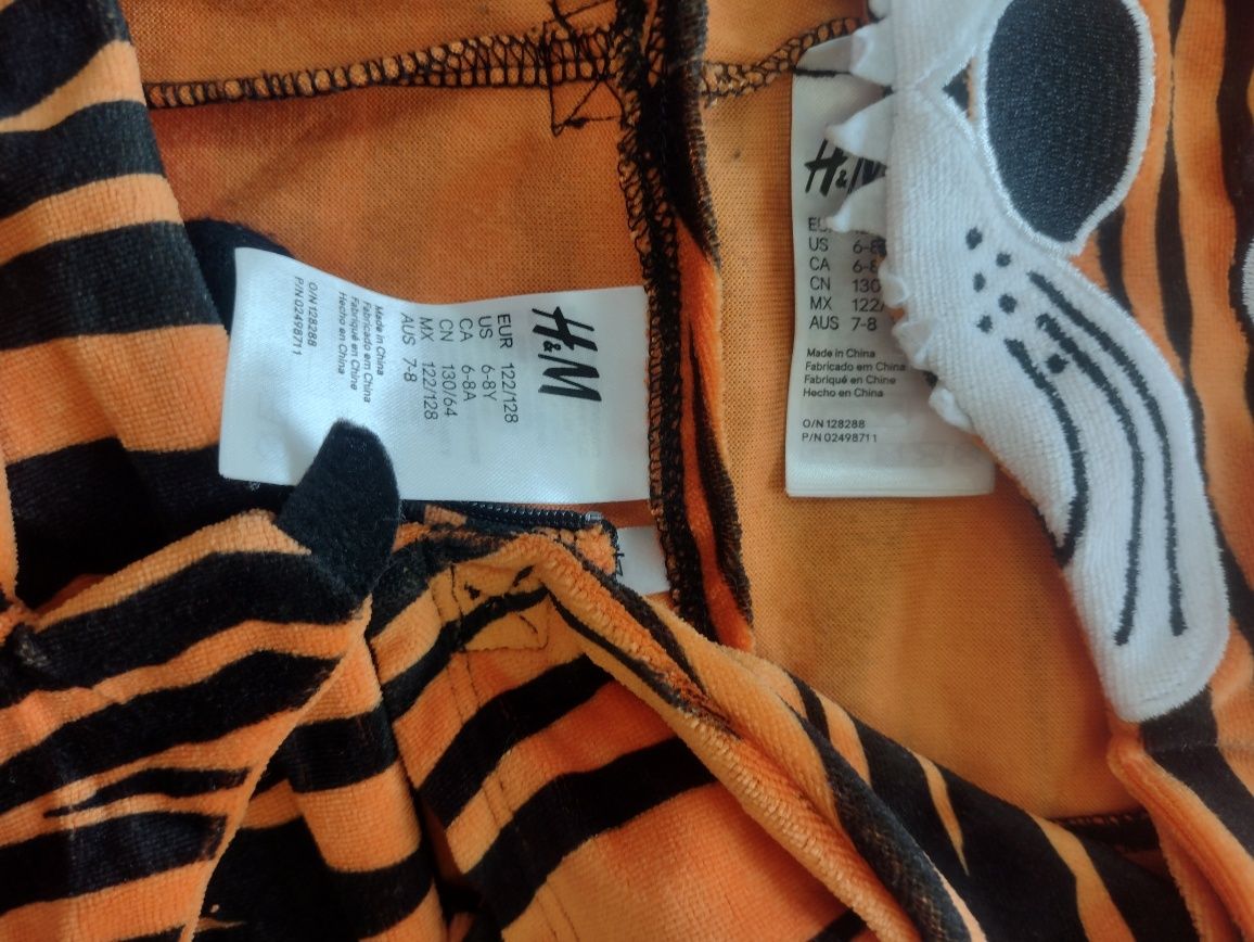 Kostium tygryska H&M 122/128  bal karnawałowy przebranie