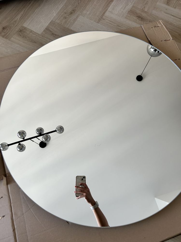 Lustro Podświetlane LED Okrągłe 85 cm Łazienkowe Wodoszczelność IP67