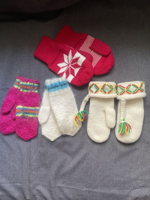 Рукавиці з вовни теплі