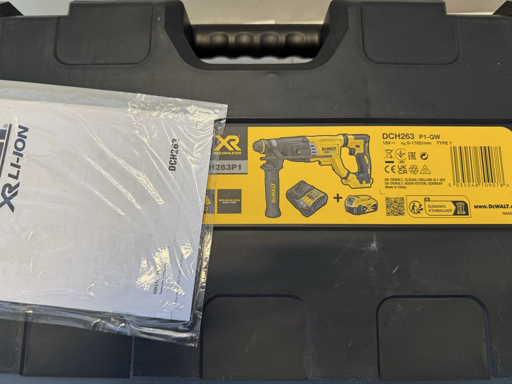 Młotowiertarka DeWalt DCH263NK akumulatorowa z udarem SDS plus 18V