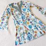 Vestido / Camisa longa branca e azul