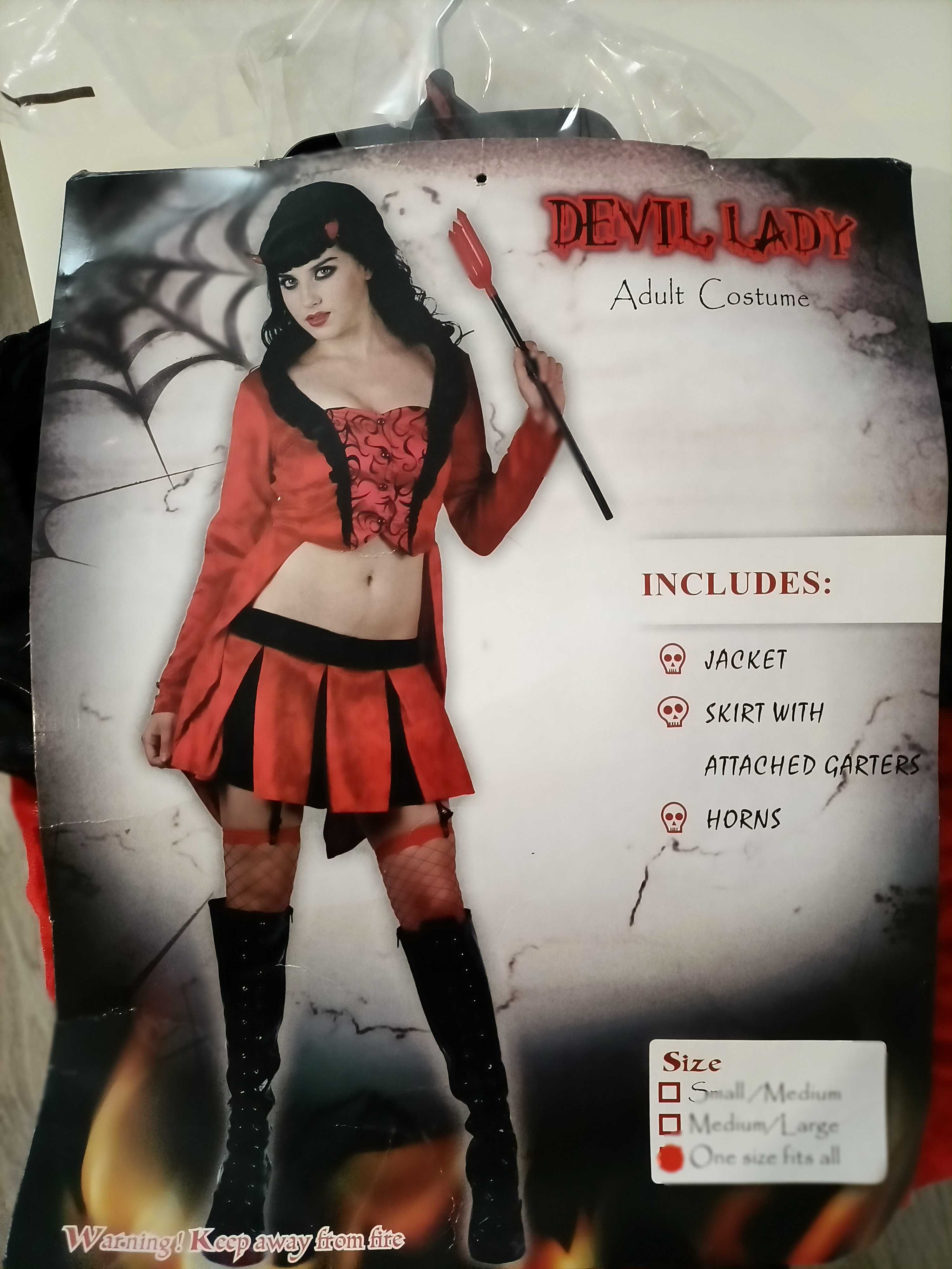 Fato Carnaval Devil Lady - NOVO