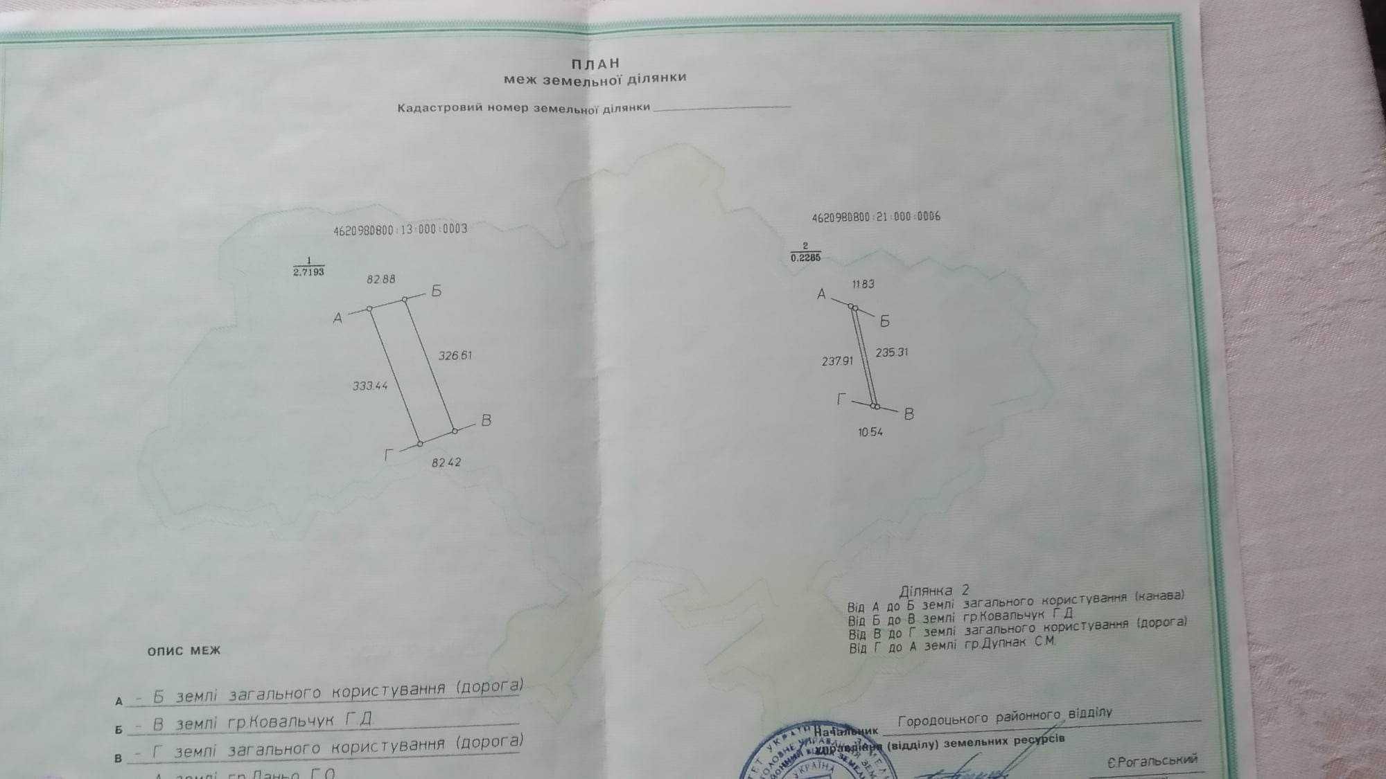 Продаж земельного паю площа 2,9 Га