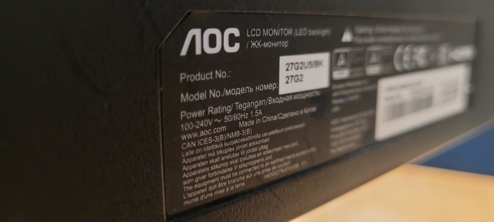 Monitor Aoc 27g2u5