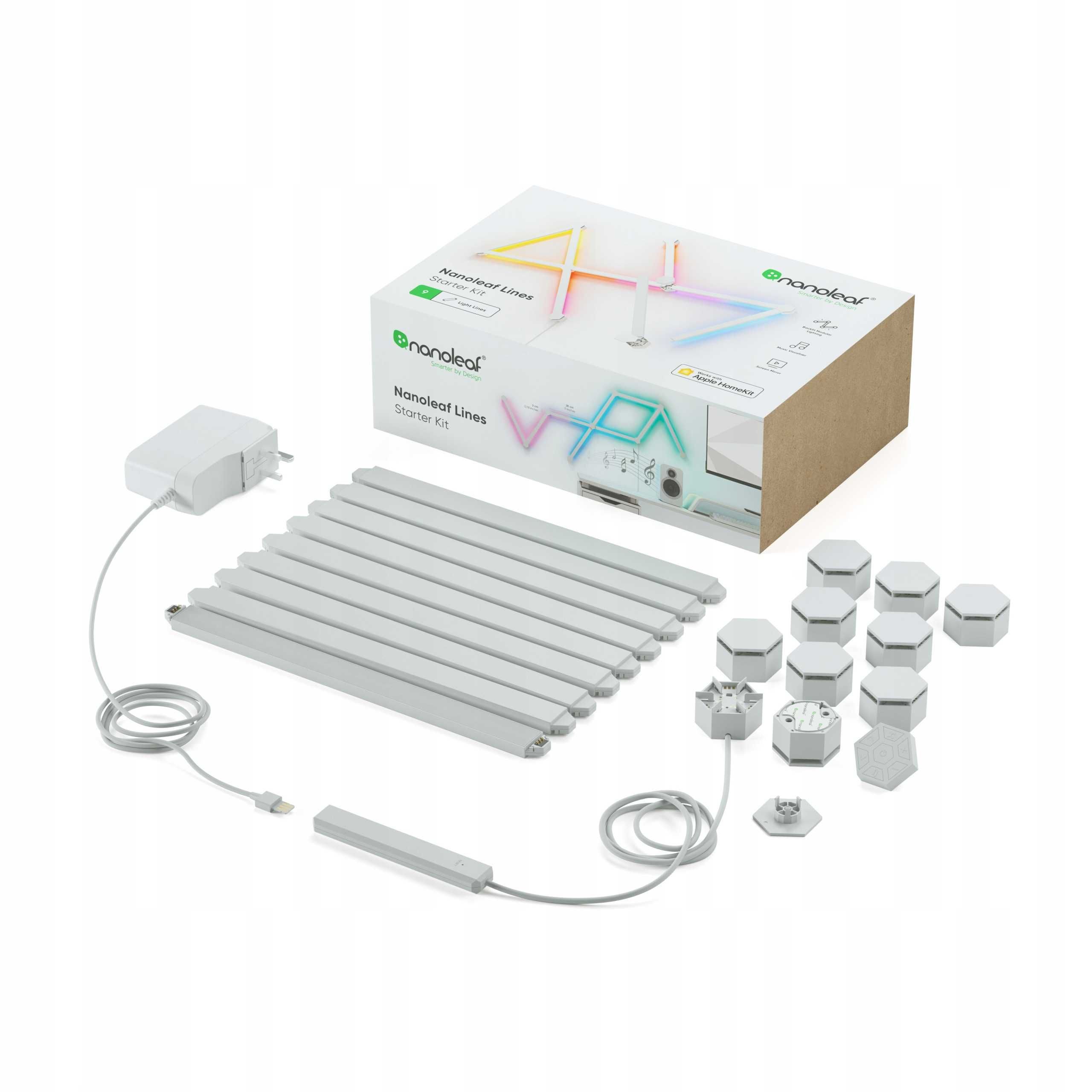 Nanoleaf Lines Starter 9 listw świetlnych HomeKit