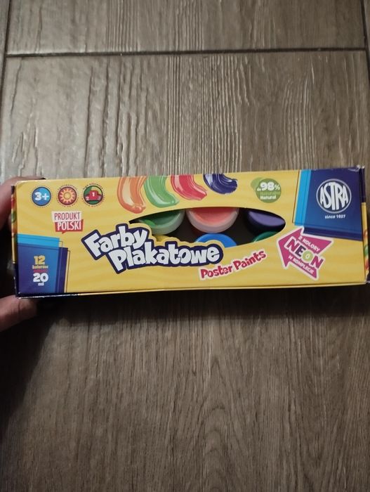 Farby plakatowe 12 kolorów