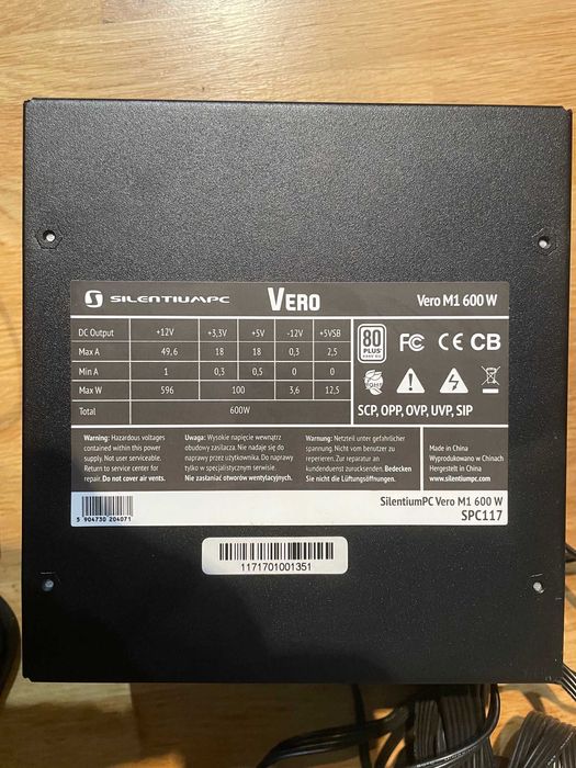 Zasilacz Silentium PC VERO M1 600W
