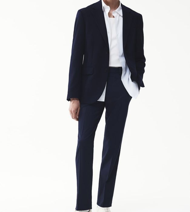 H&M_garnitur roz 176 marynarka granatowy bierzmowanie spodnie wesele