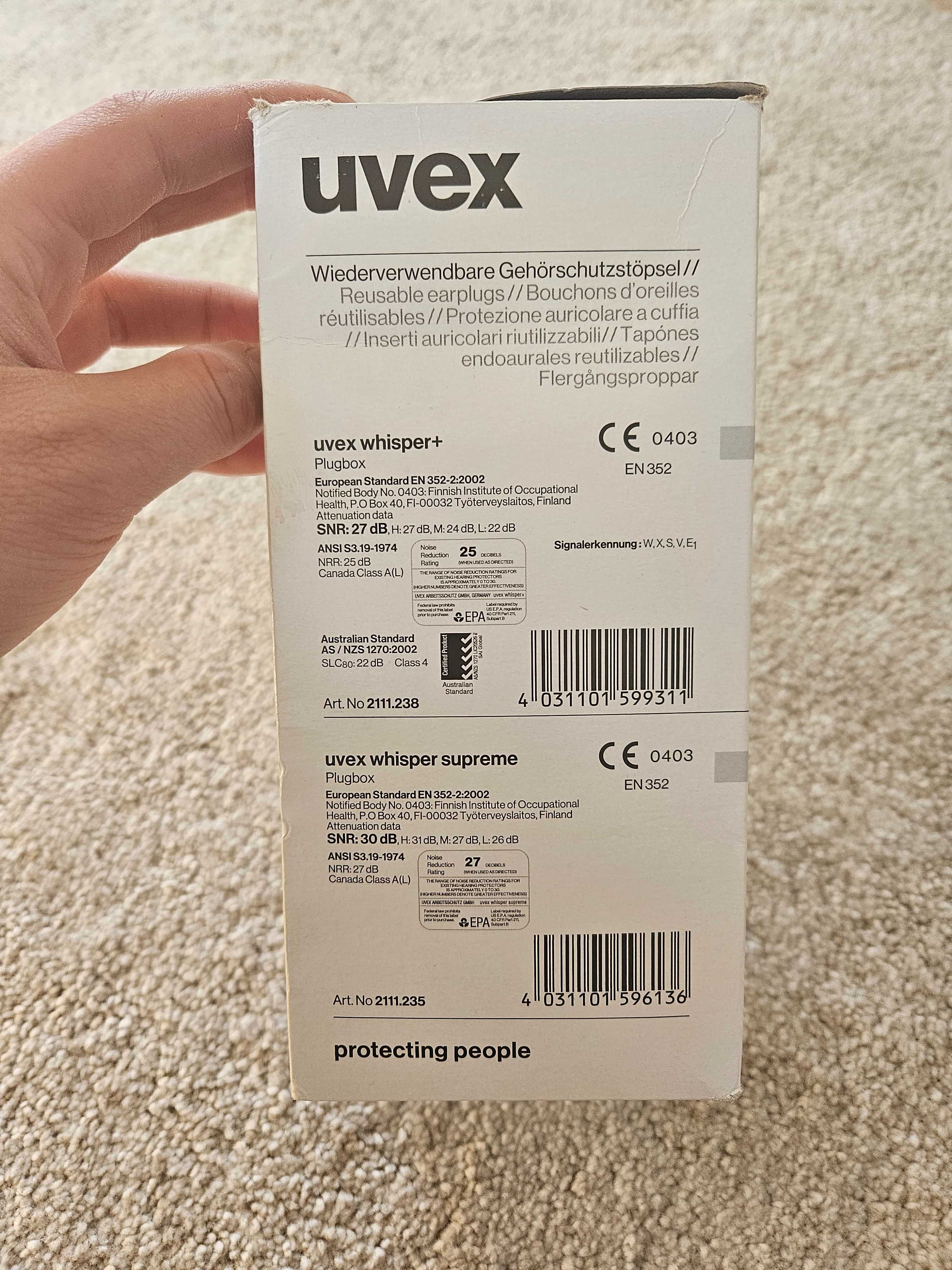 Nowe zatyczki do uszu wielokrotnego użytku uvex whisper