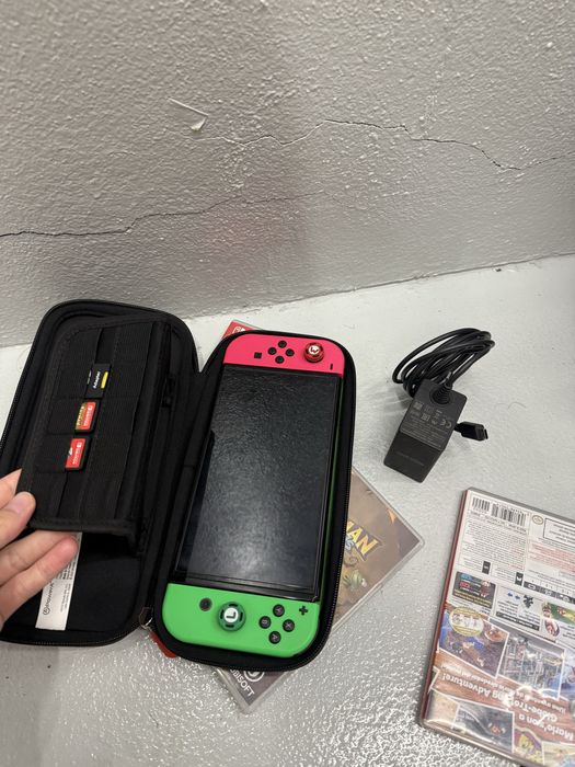 Nintendo switch com 3 jogos originais