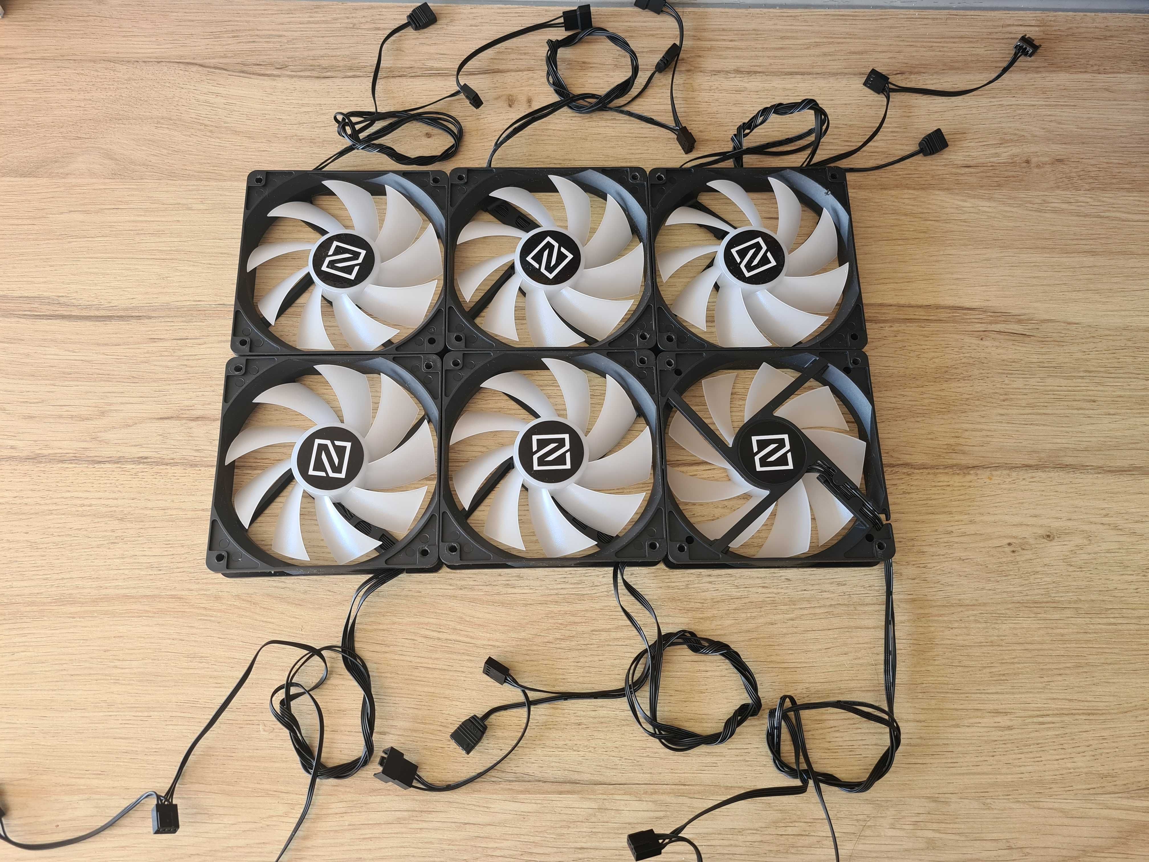 5x Ventoinhas PWM 1200RPM RGB
