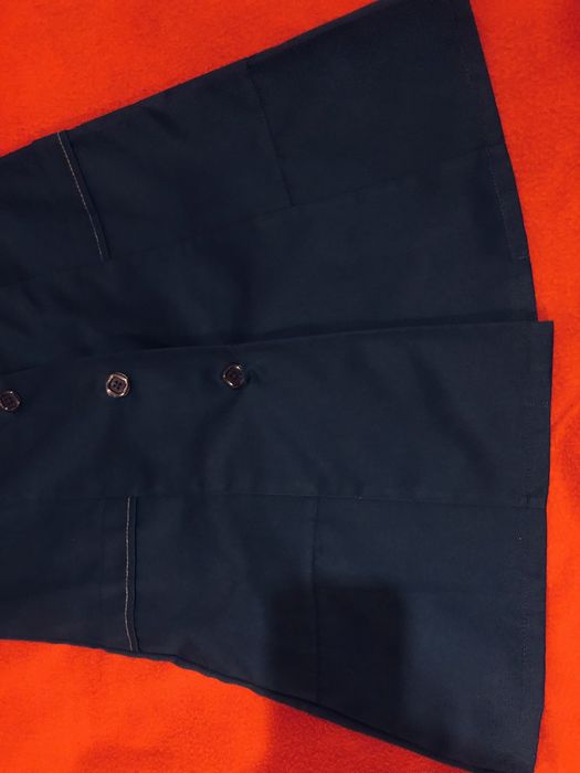 Granatowa bluzka z 2 kieszeniami ( S ) 36 , fartuszek, tunika