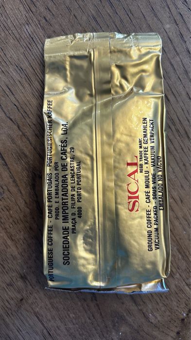 Sical pacote de café de 1987 para decoração coffeshops vintage cozinha
