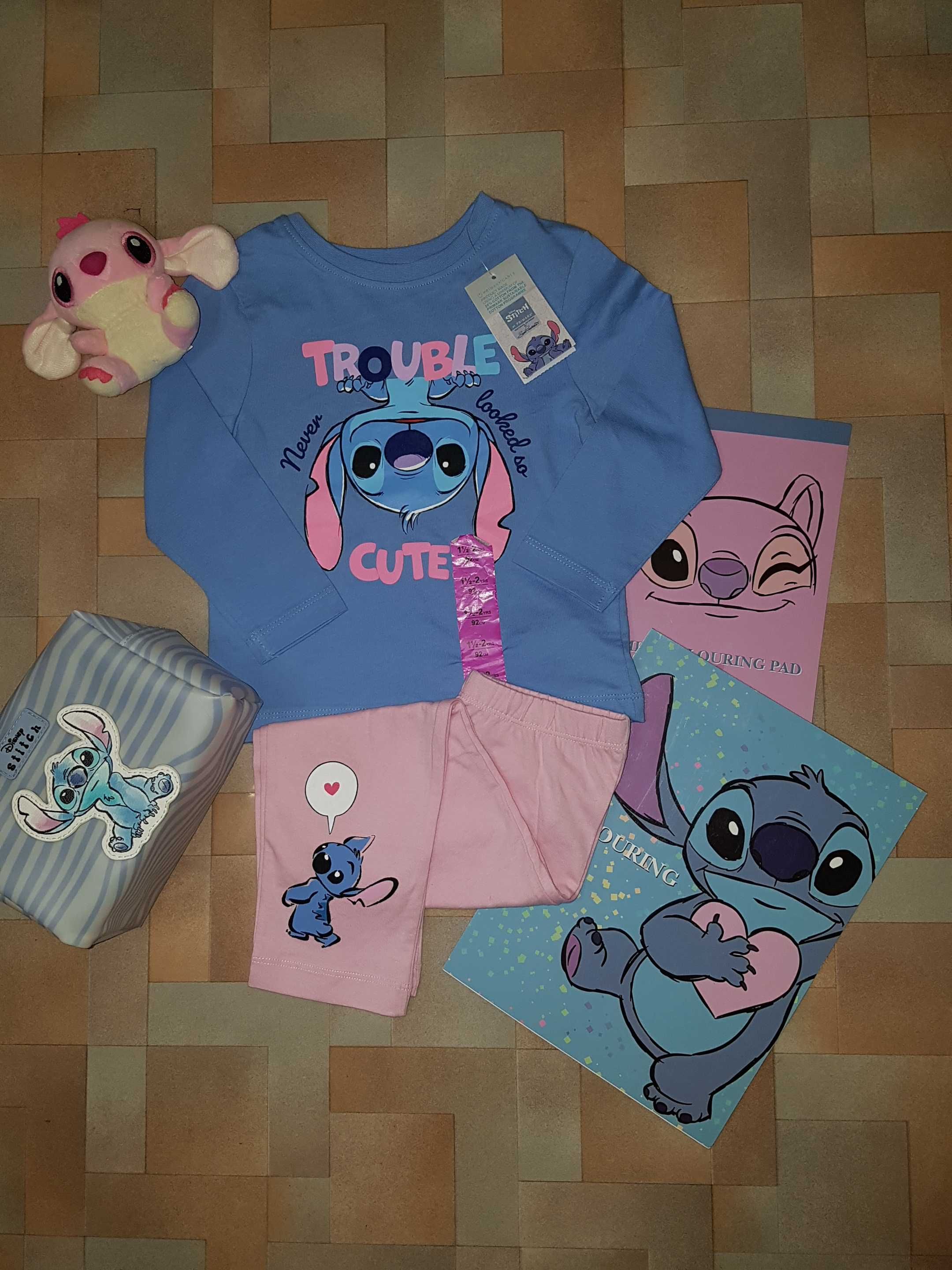Яркая пижама Disney Стич 1,5-2 года 92 см, комплект котон Stitch