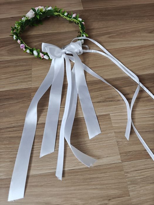 Wianek komunijny dla dziewczynki, piękny, lekki, ręcznie robiony