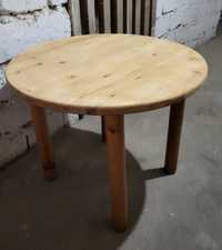 Sprzedam stolik z drewna sosnowego,  wys. 55 cm , średnica 74 cm