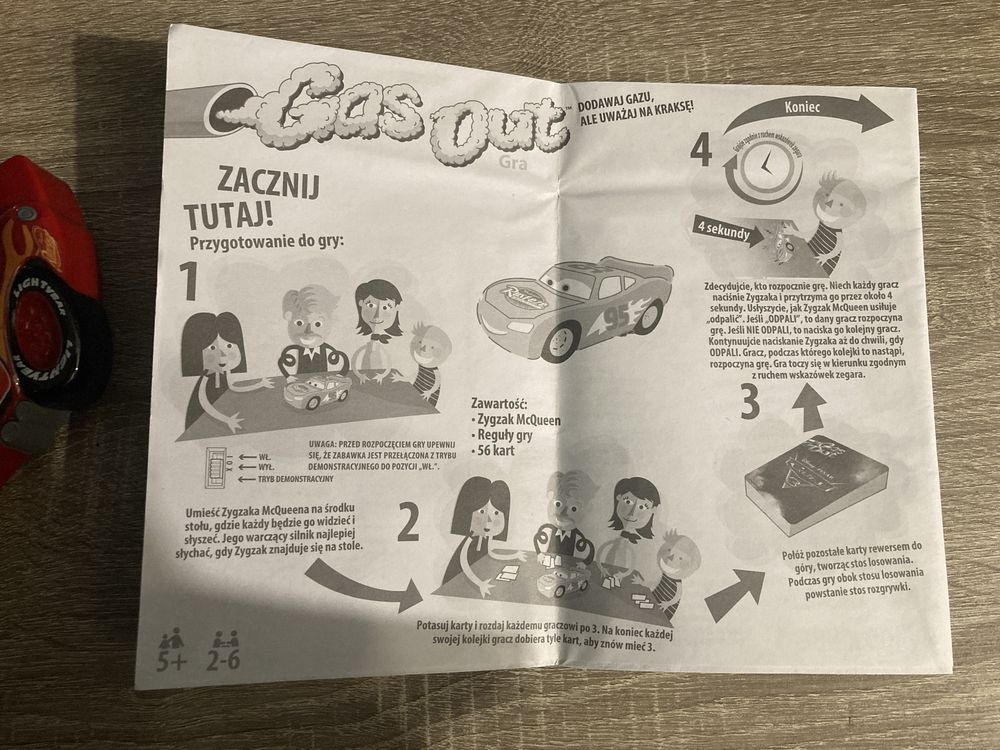 Gra Disney Auta Zygzak McQueen Gas Out Gazujące auta