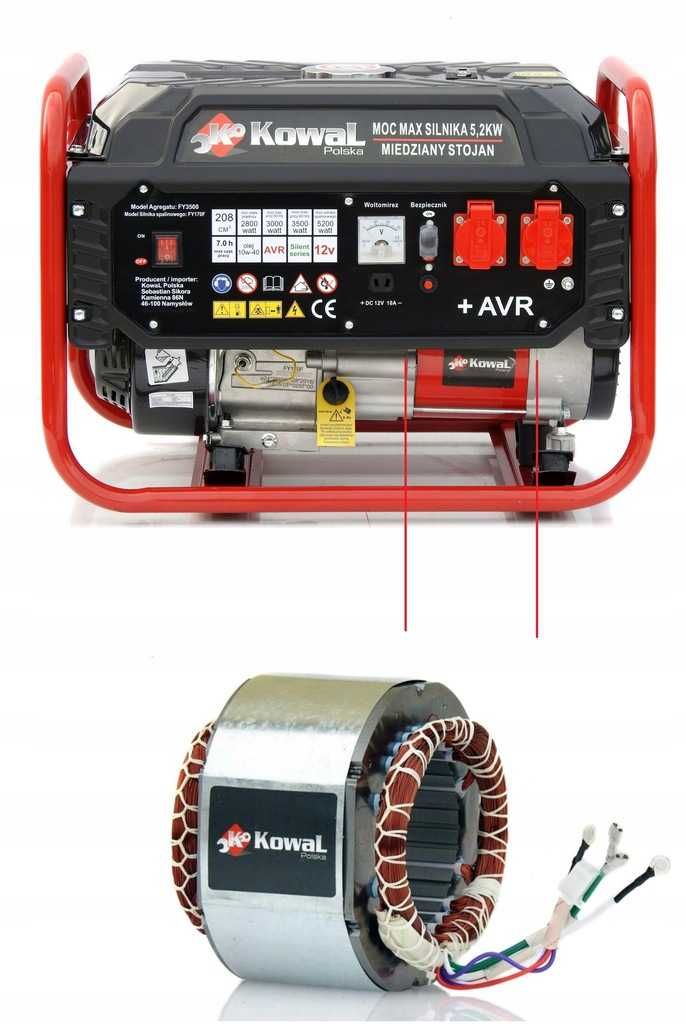 Agregat prądotwórczy A1 generator prądu AVR+ 5,2kW