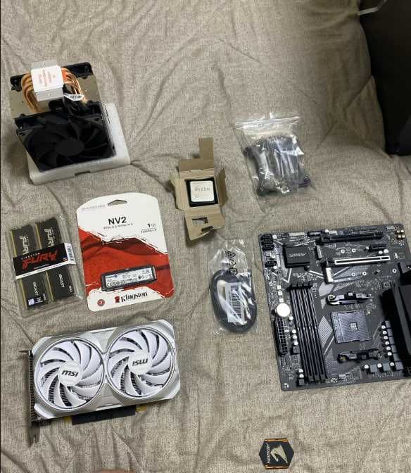 Компьютер:B550M AORUS ELITE/16GB/1TB/Ryzen 5 5600/RTX 4060/