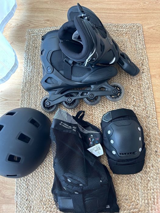 Patins Novos com capacete e protecoes