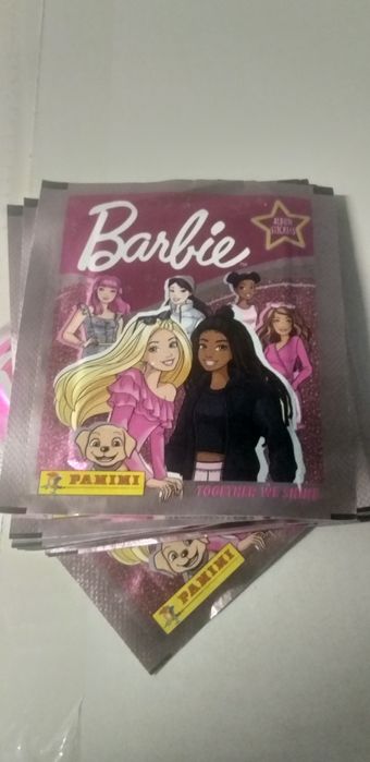 9 Carteiras de cromos Barbie juntas brilhamos Panini