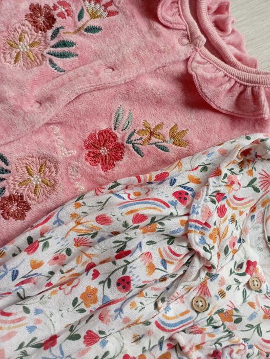 Zestaw z UK ubranek niemowlęcych dla dziewczynki TU BABY 56 62 68