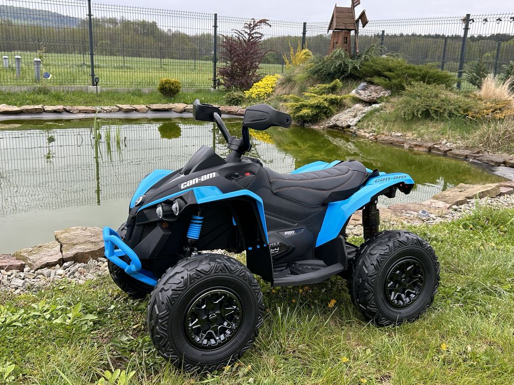 Duży Mocny QUAD Dla dzieci CAN-AM Maverick 24 Volt 2x200 Wat Niebieski