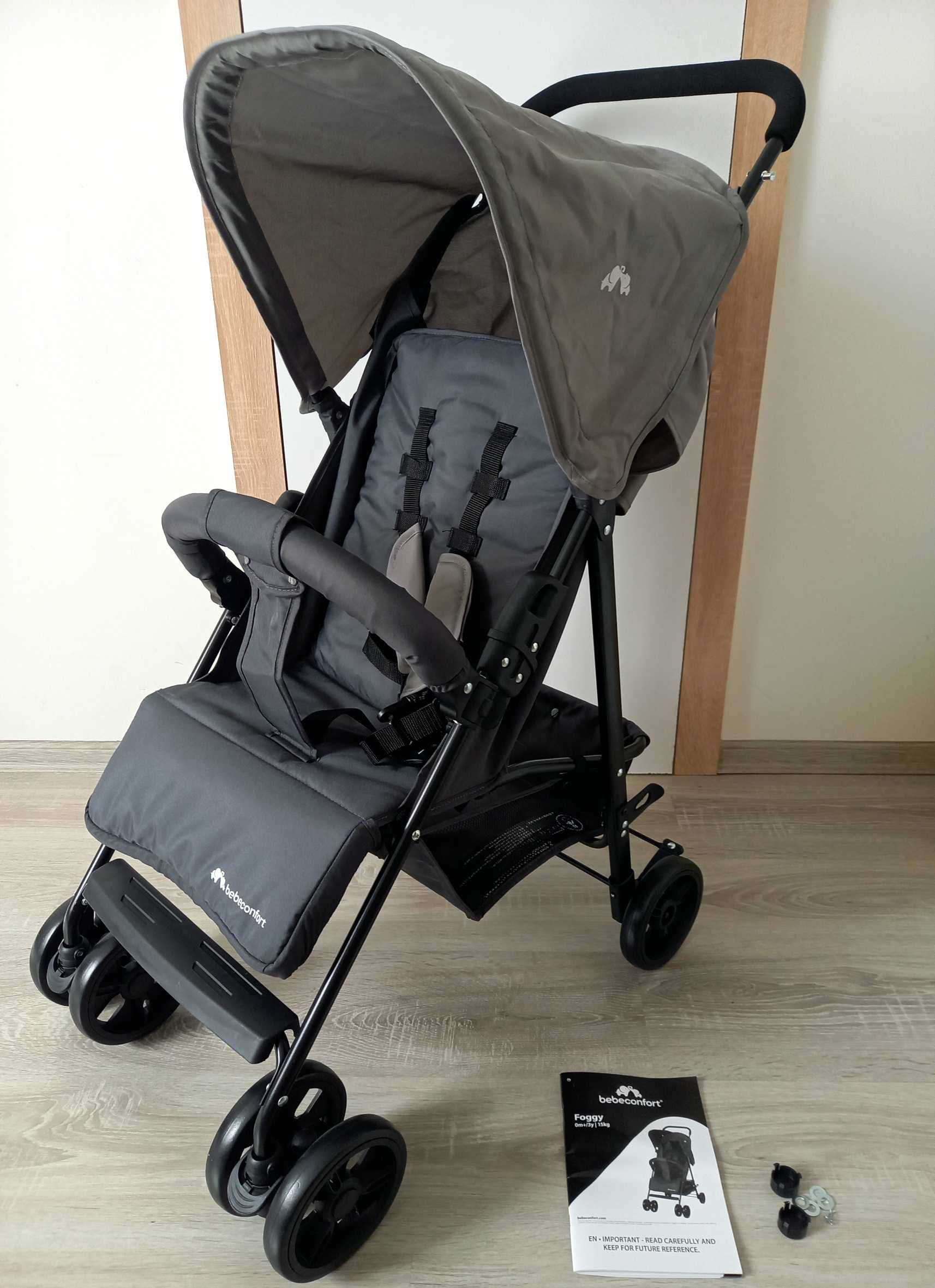 Wózek spacerowy Bebe Confort Foggy szary lekki 5,6 kg