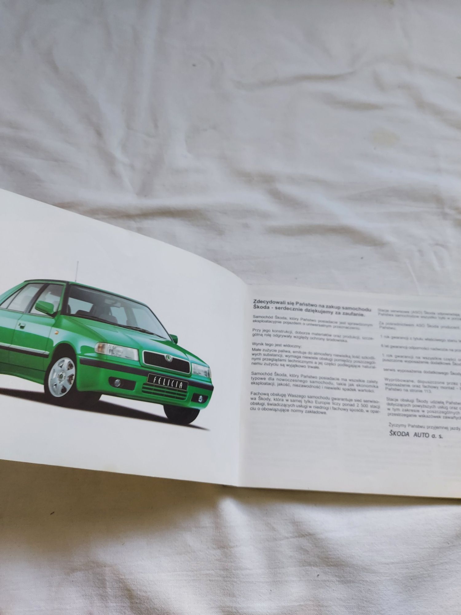 Skoda Felicia instrukcja obsługi
