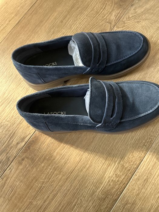 Zamszowe mokasyny Lasocki
