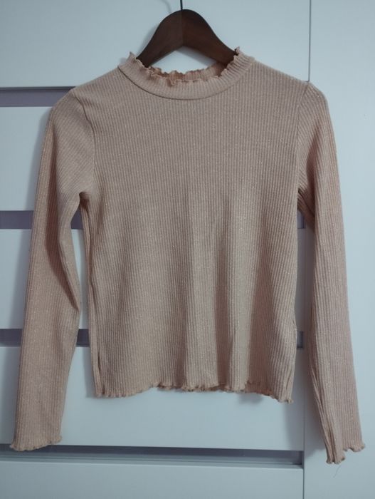 Sweterek polgolf ze złota nitką H&M