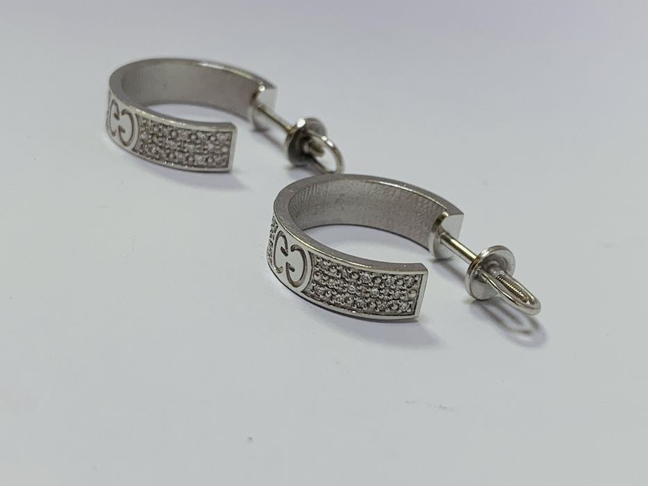 Сережки 585 проби з діамантами