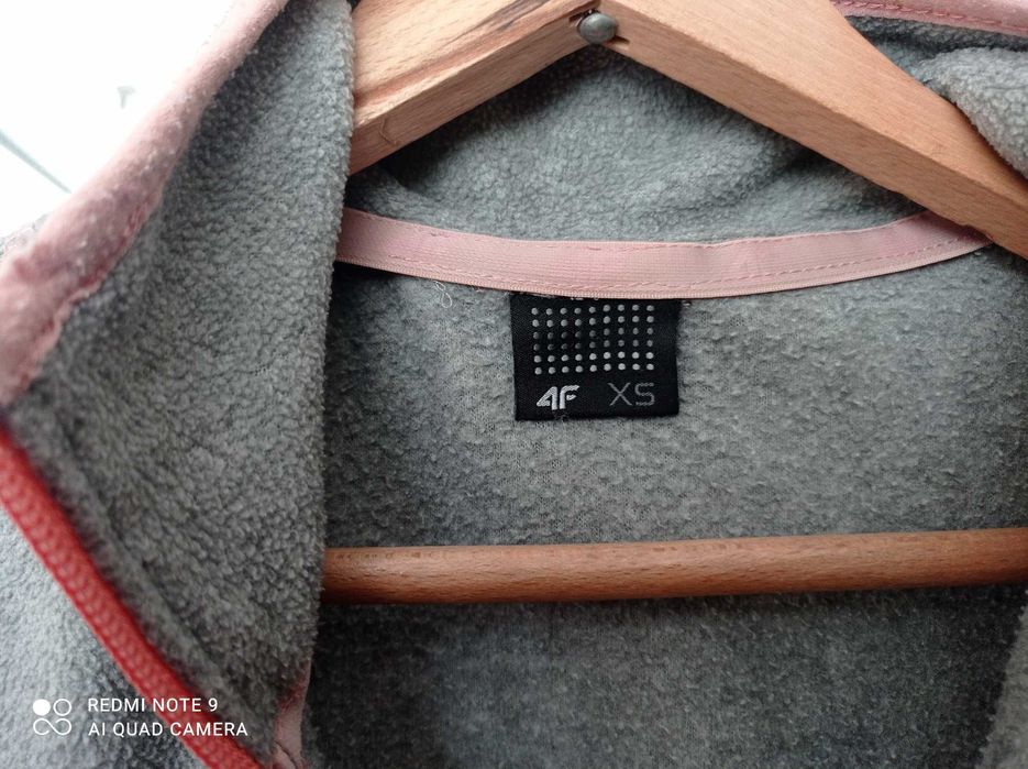 4 F Softshell dziewczęcy + Polar ze stójką regular dziewczęcy