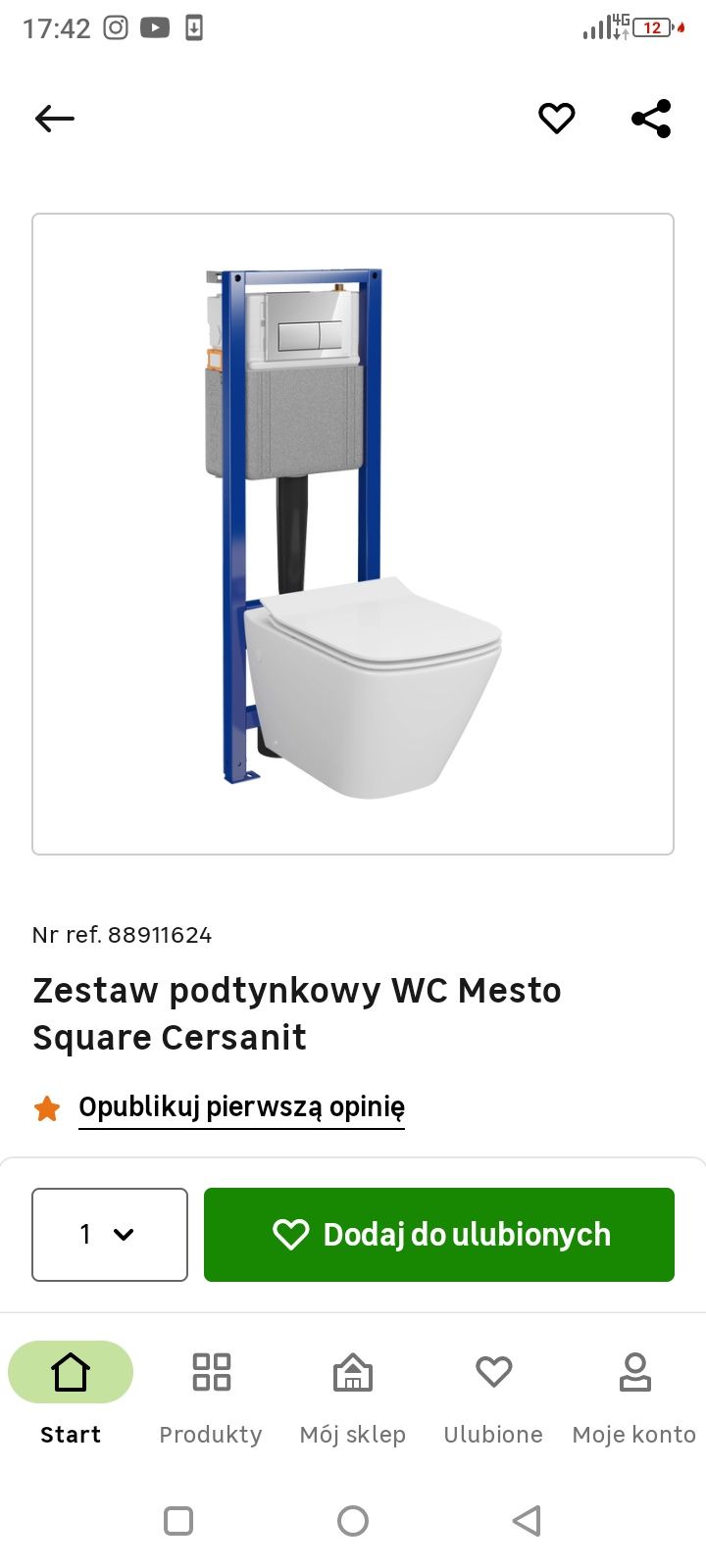 Stelaż podtynkowy bez misy