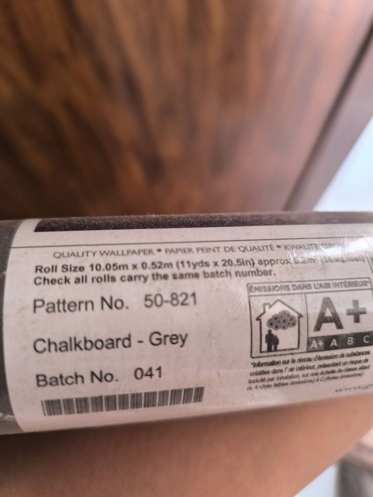 Papel de parede na embalagem