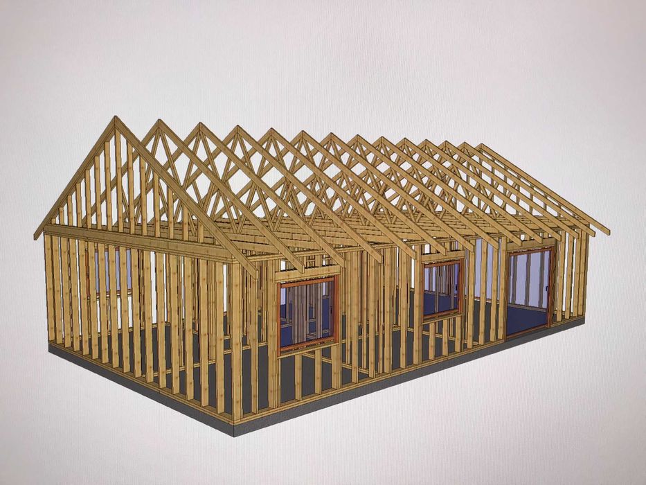 KONSTRUKCJA dom modułowy drewniany szkieletowy parterowy PARTERO 110