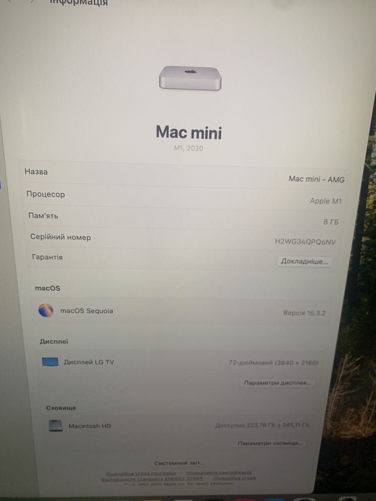 Apple Mac mini M1 8gb 256 ssd