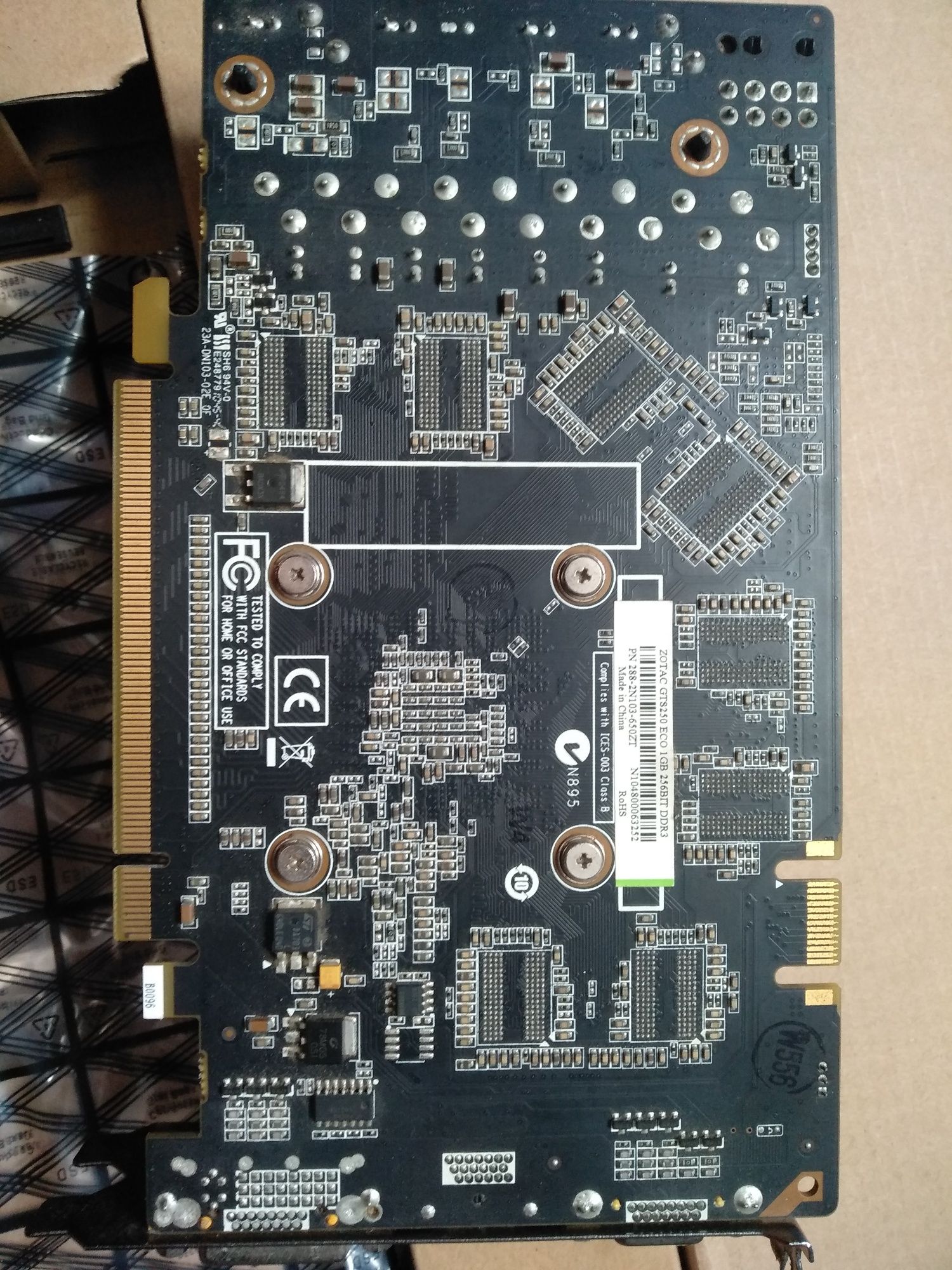 Видеокарта zotac gts250 eco 1 gb 256 bit ddr 3