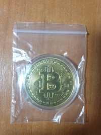 Монета Биткоин коллекционная сувенир