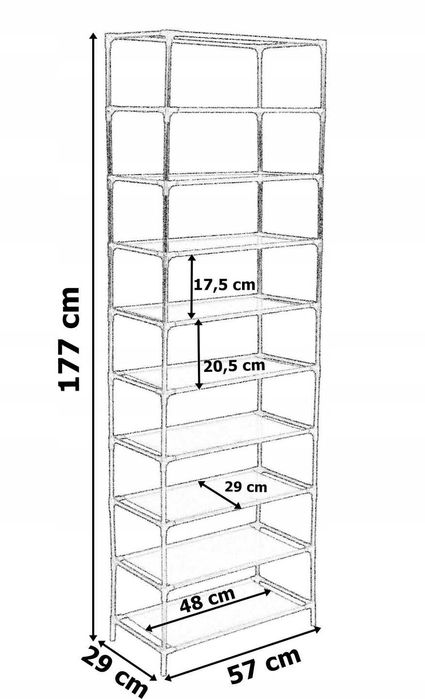 Szafka Organizer stojak regał na buty ubrania składana z półkami
