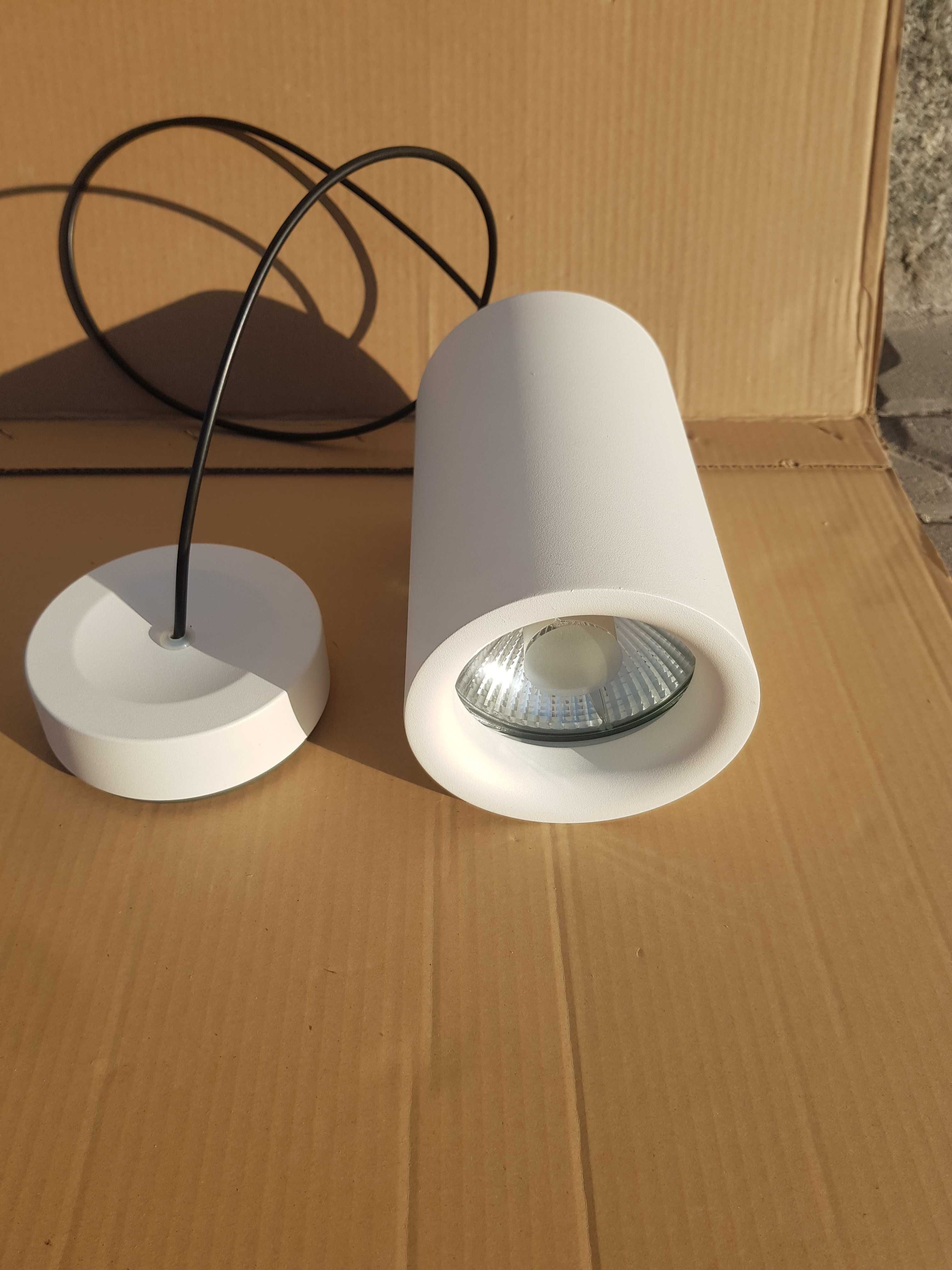Lampa wisząca TUBA biała pojedyńcza LIRIO PHILIPS nad stół blat